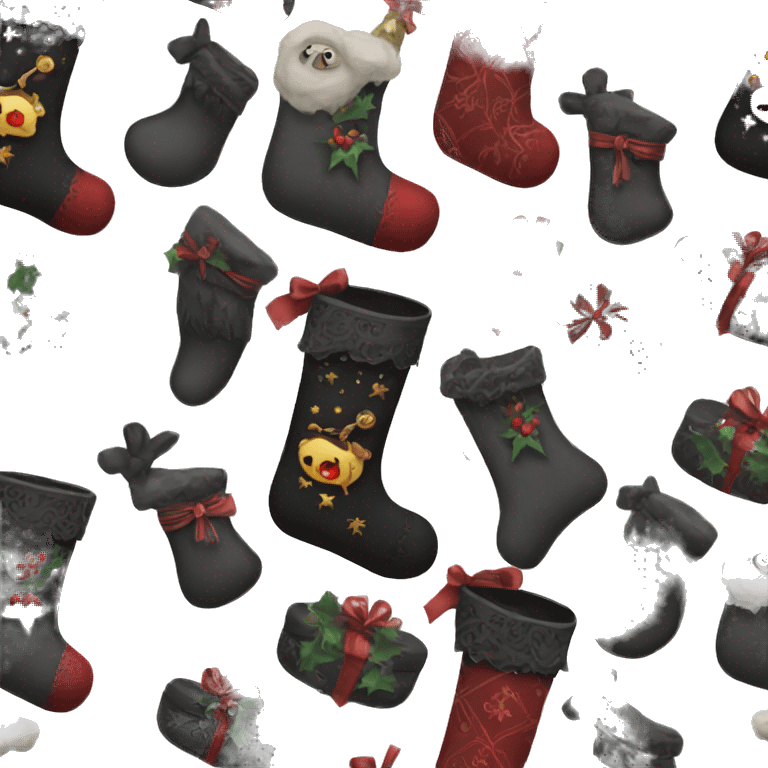 Gothic Christmas stocking emoji