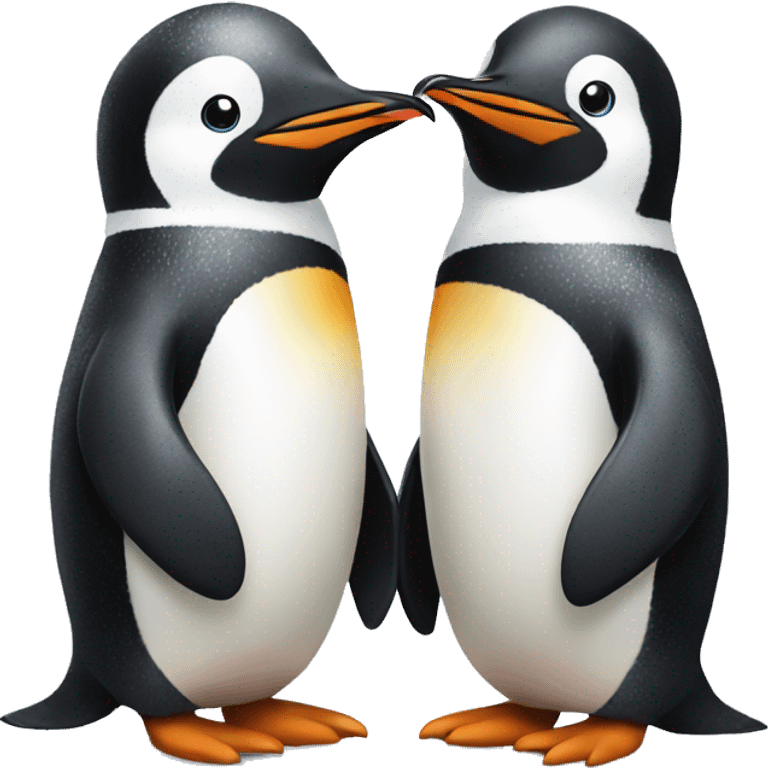 Two Penguins in love emoji