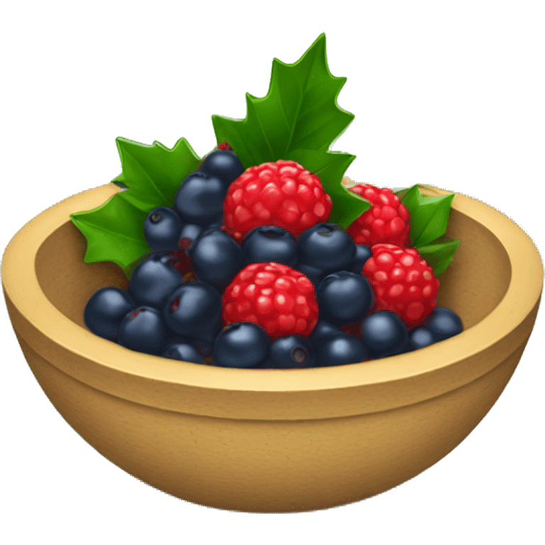 christmas berry bowl emoji