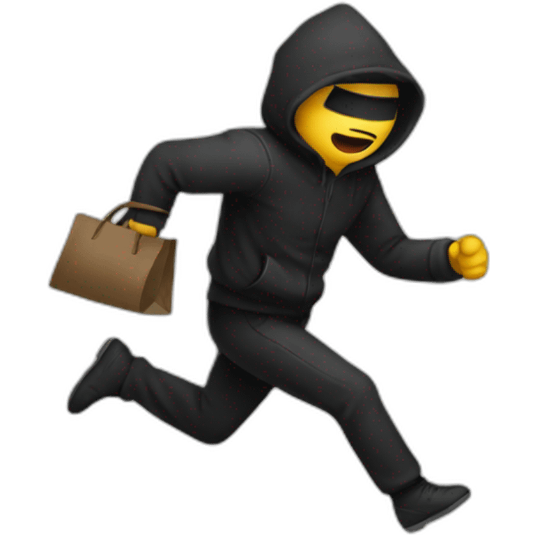 a thief running  emoji