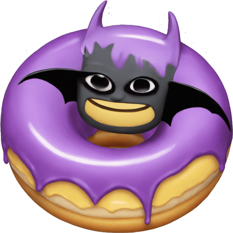 Batman qui mange un donut emoji