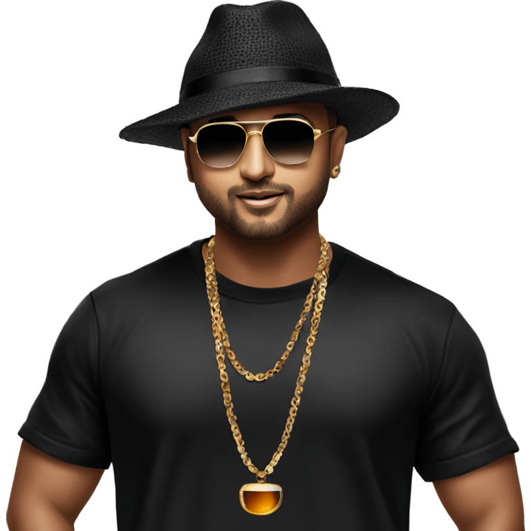 Honey Singh in all black song emoji