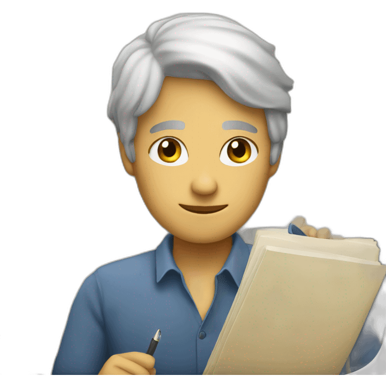 story writer at work symbol emoji