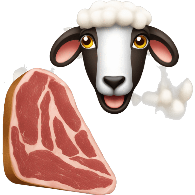 Eating sheep meat  emoji