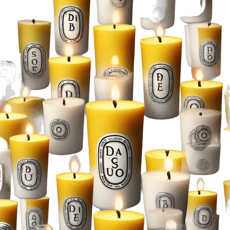 realistic diptyque branded candle emoji