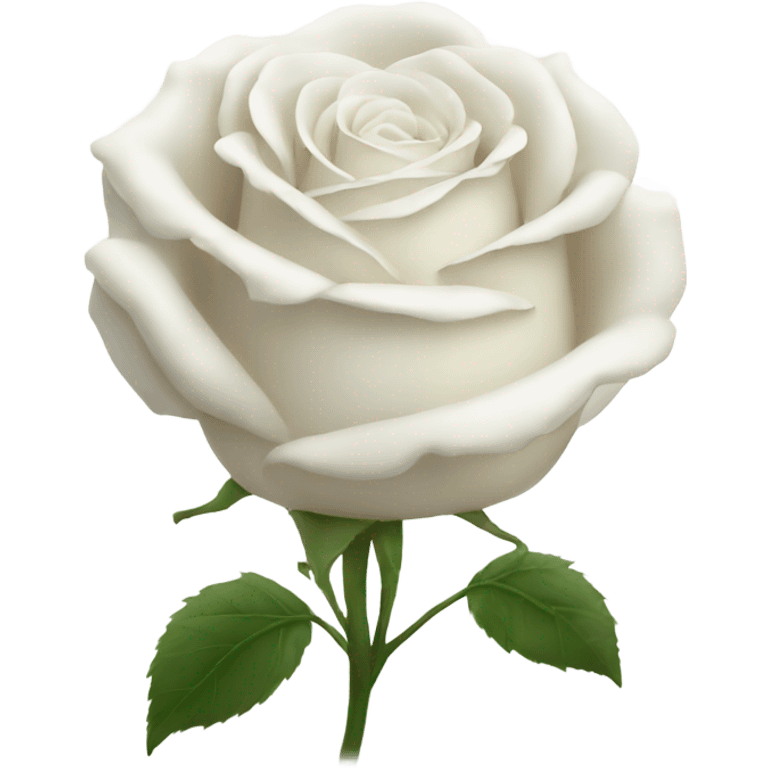 Beautiful white rose emoji