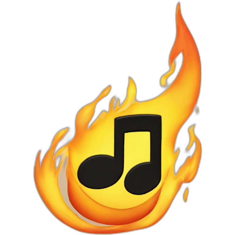 music note on fire emoji