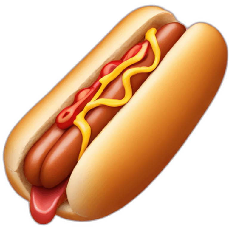 hot dog eats hot dog emoji