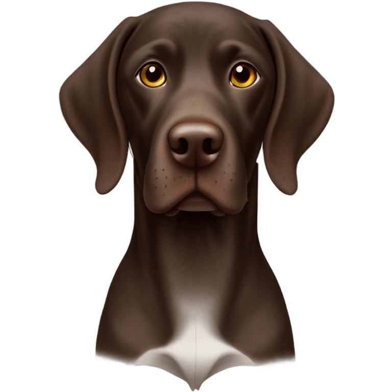 All brown German short haired pointer emoji