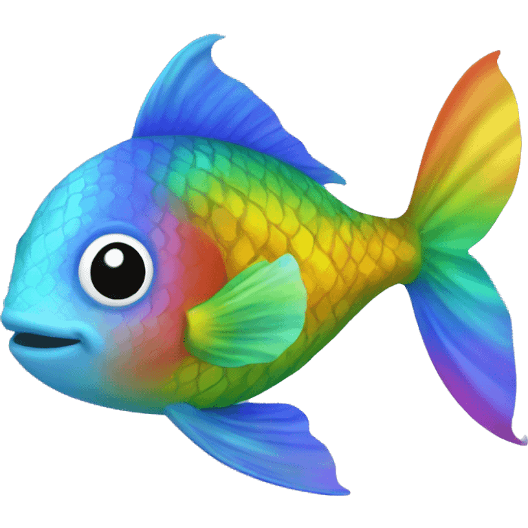 Rainbow fish  emoji