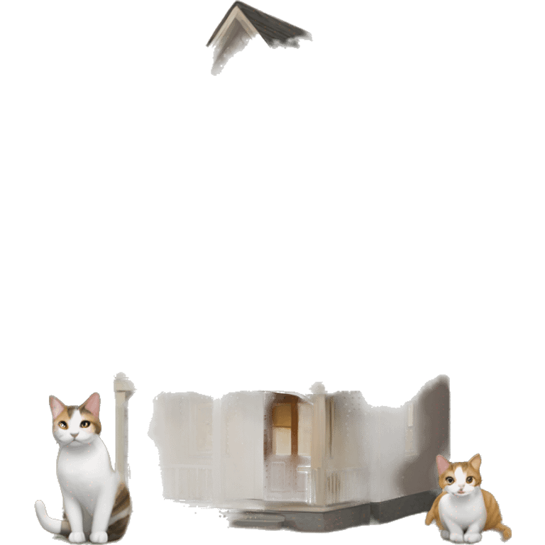 new home two cats emoji