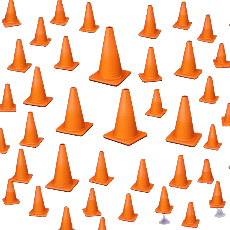 Traffic cone with crying face but it’s purple  emoji