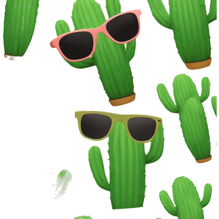 A cactus with sunglasses emoji