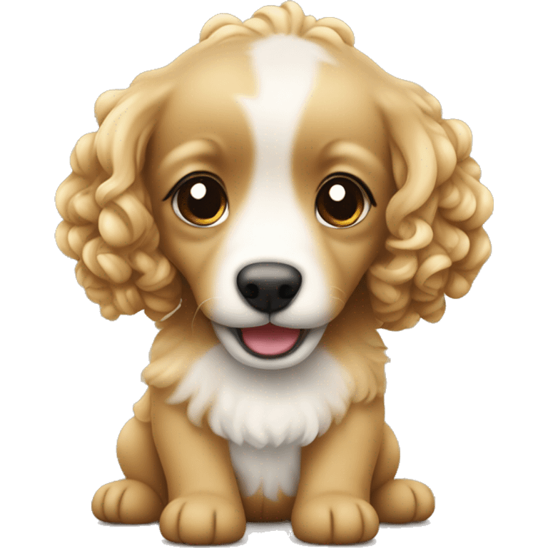 Kleiner süßer Baby Hund mit locken  emoji