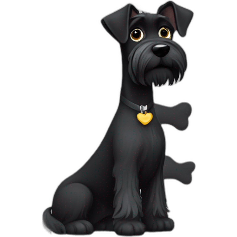 black miniature schnauzer emoji