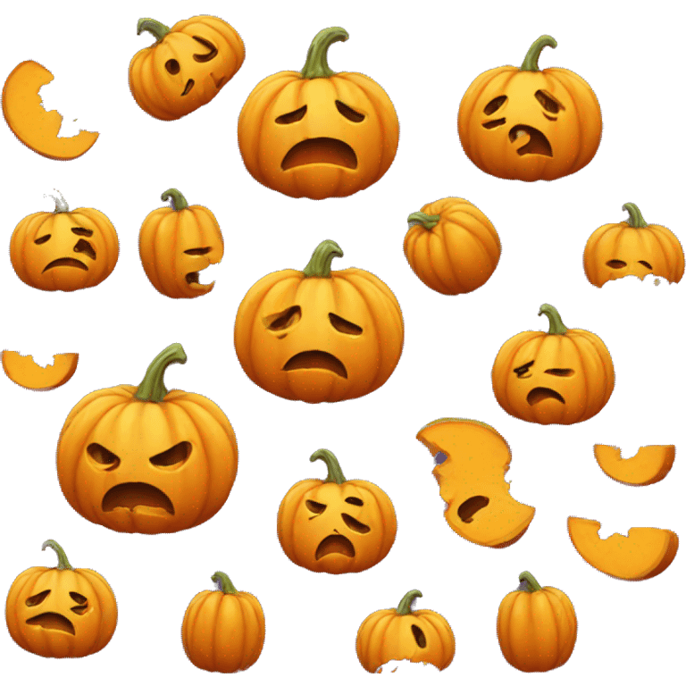 pumpkin crying emoji