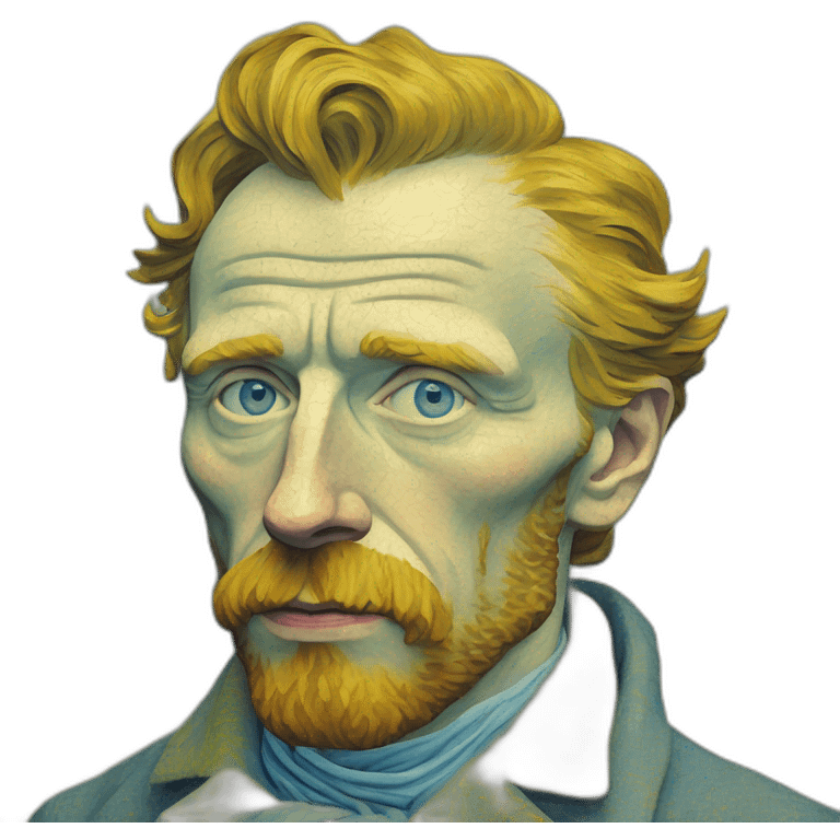 Autoportrait de Van Gogh avec les yeux bleus emoji