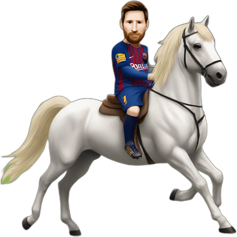 Messi on a horse emoji