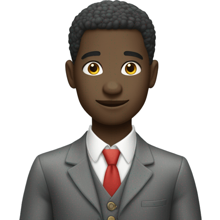 African young guy of 25 years well dressed to Babar shop emoji