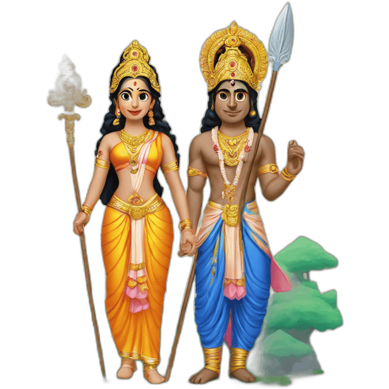 Lord Ram and Sita emoji