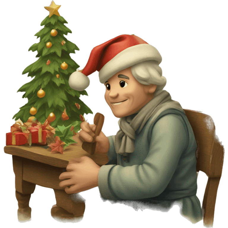 Yule Christmas vintage emoji