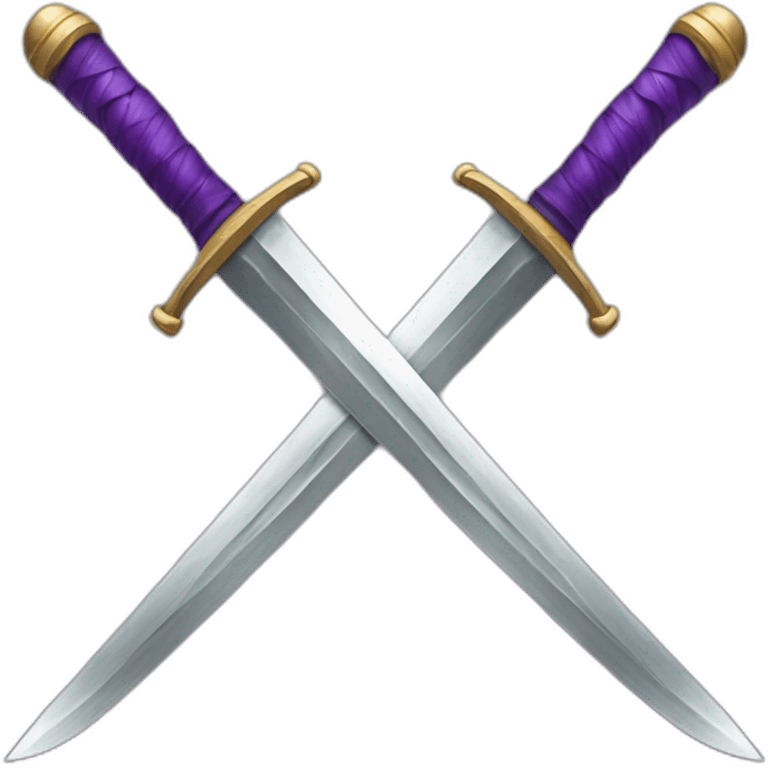 crossed purple swords emoji