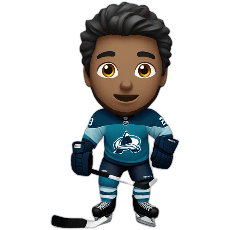 avalanche hockey player emoting emoji