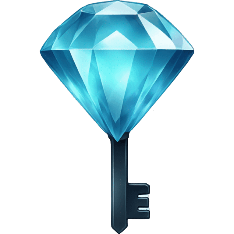 glassy diamond key emoji