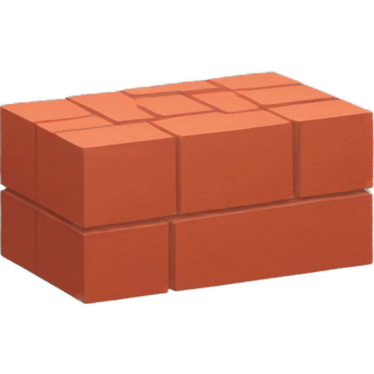 A single, red floating brick  emoji