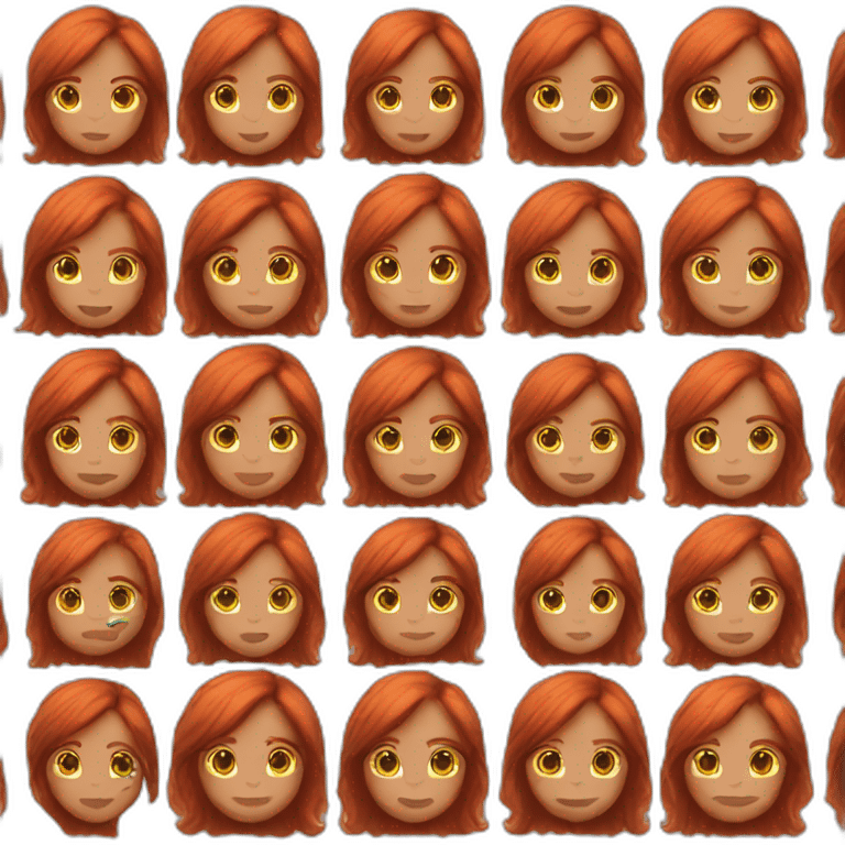 red hair woman emoji