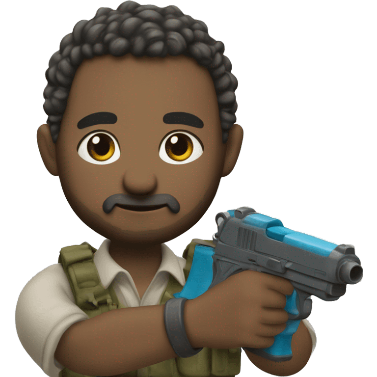 Farao with a water pistol ￼ emoji