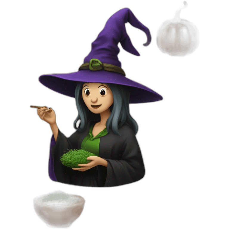 Witch smoking herbs emoji