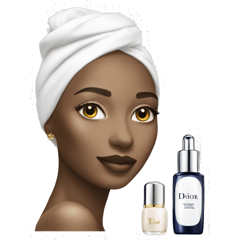 Dior white and gold skin care  emoji