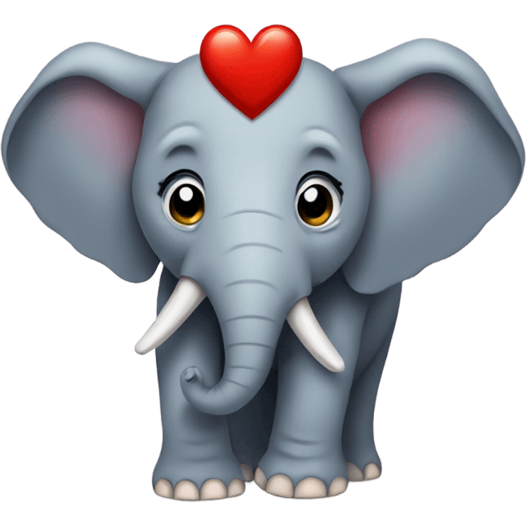 Elephant with a heart  emoji