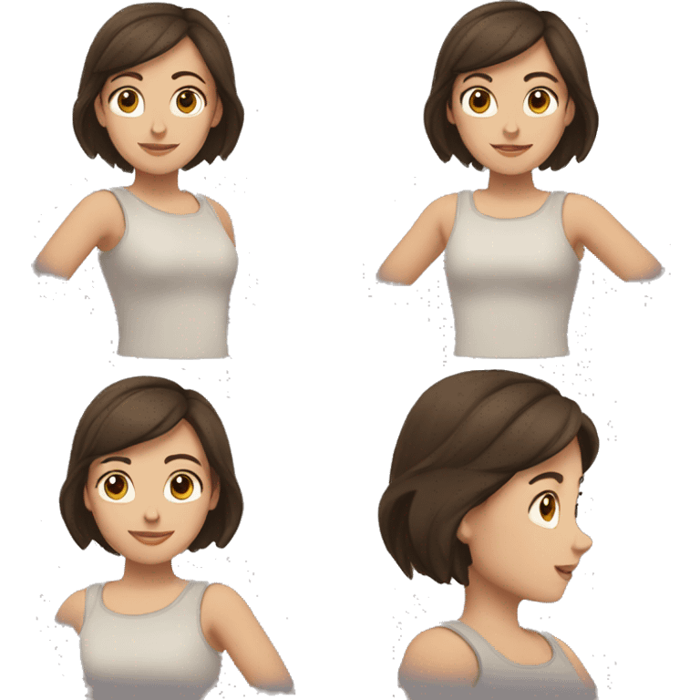 a brunette girl with bracers emoji