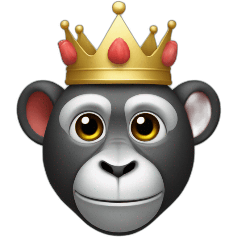 head of monkey watermelon with a crown emoji