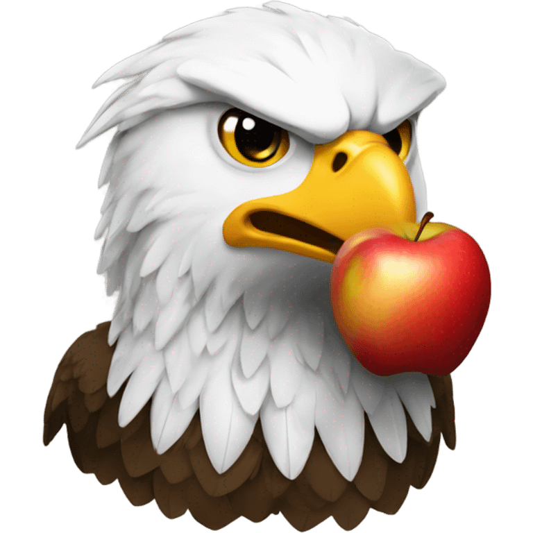 Eagle with an apple emoji