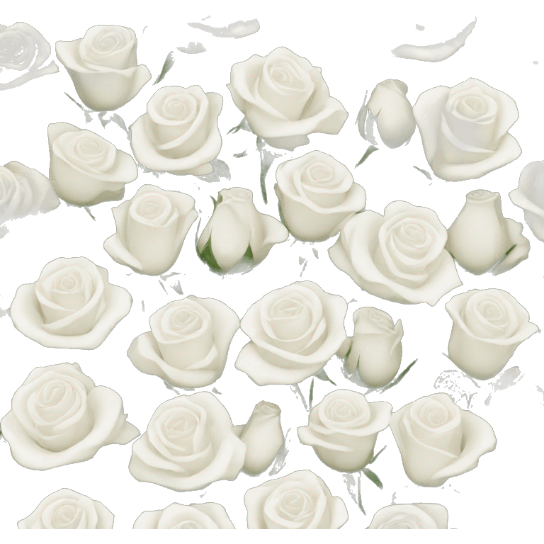 White roses emoji