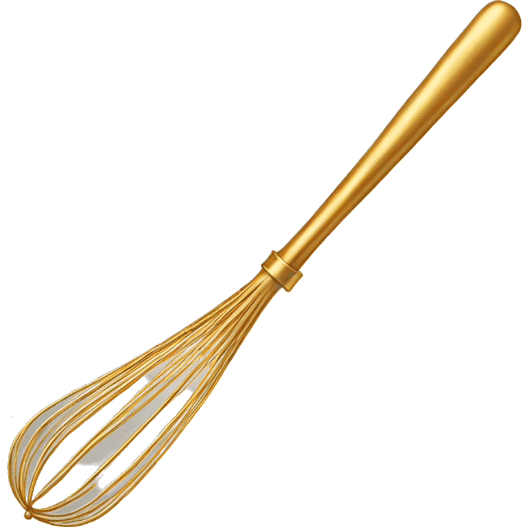 Realistic gold whisk emoji