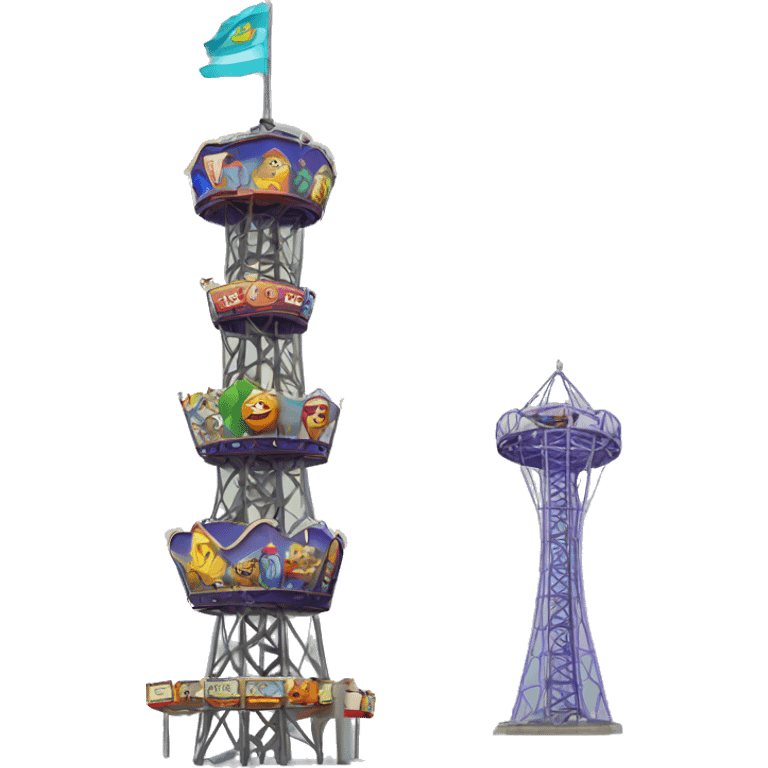 Drop tower amusement park  emoji