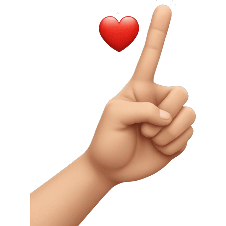 Una mano con los dedos índice, corazón y anular alzados. El meñique doblado debajo del pulgar emoji