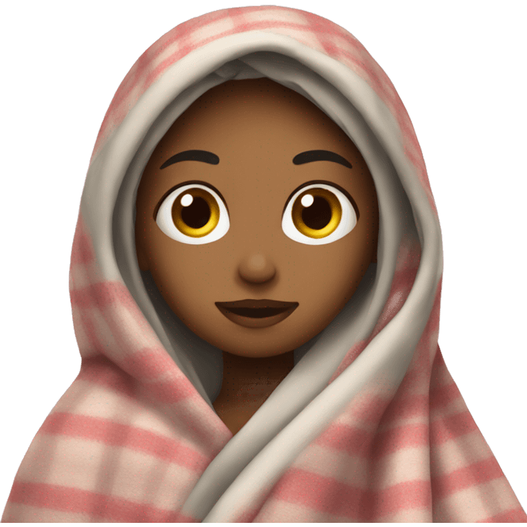 girl with blanket emoji