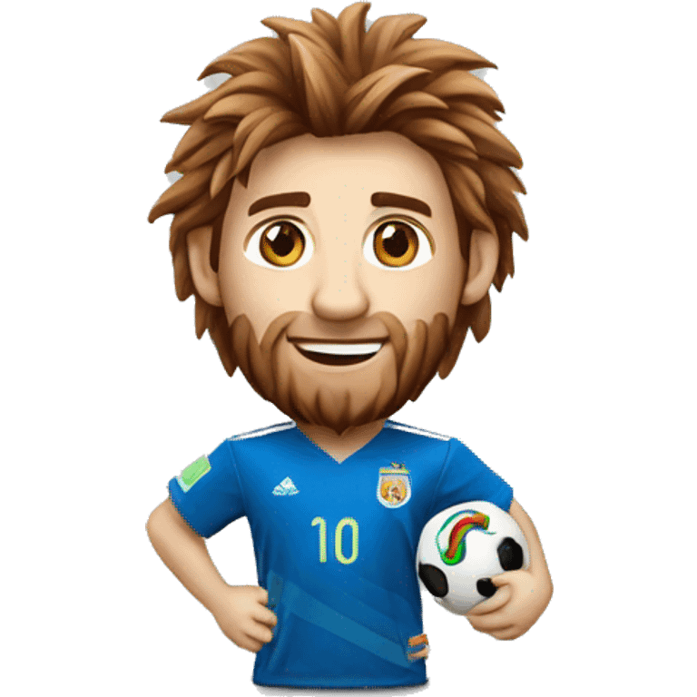 lionnel messi avec la coupe du monde emoji