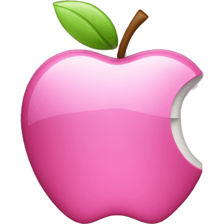 Apple logo pink emoji