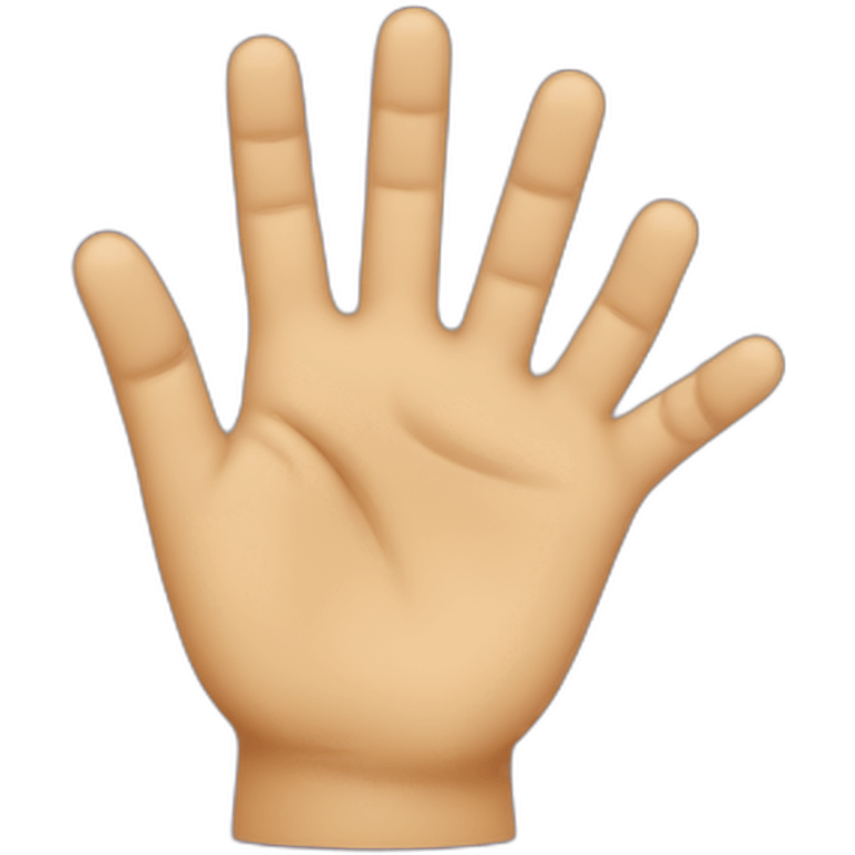 The two-hand glue with just the middle and index fingers raised emoji