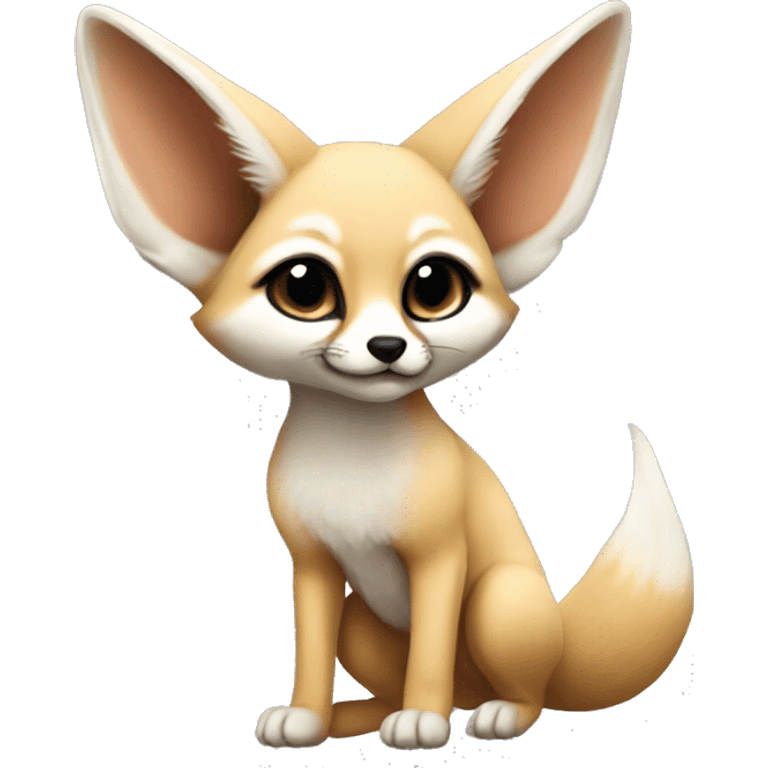 Baby fennec fox full body emoji