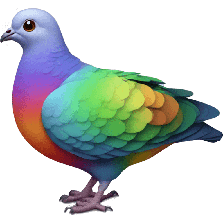 Rainbow pigeon emoji