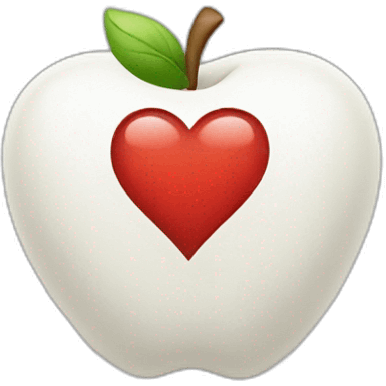 Corazón blanco tipo apple emoji