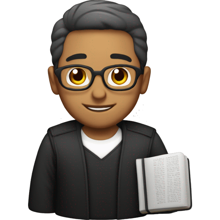 Hispanic pastor with Bible  emoji