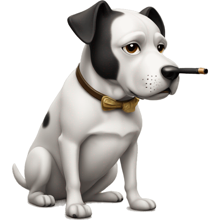 dog smoking a pipe emoji